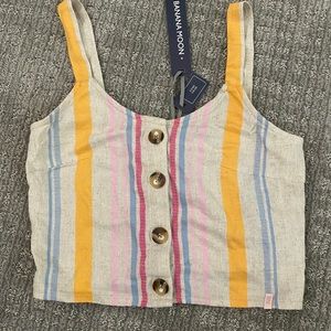 NWT Banana Moon linen crop top size xs